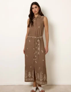 Dress With Paisley & Floral Print