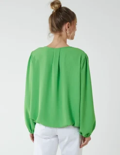 Elasticated Blouson Hem Blouse