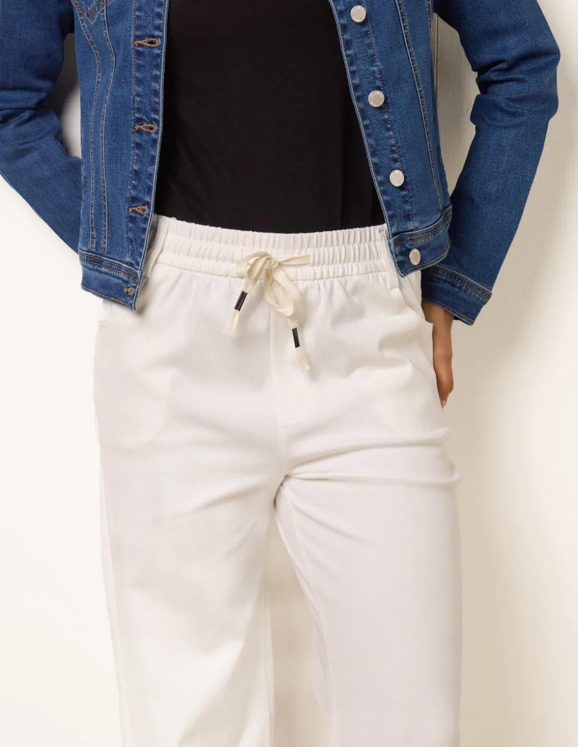 Elasticated Trousers With Tie