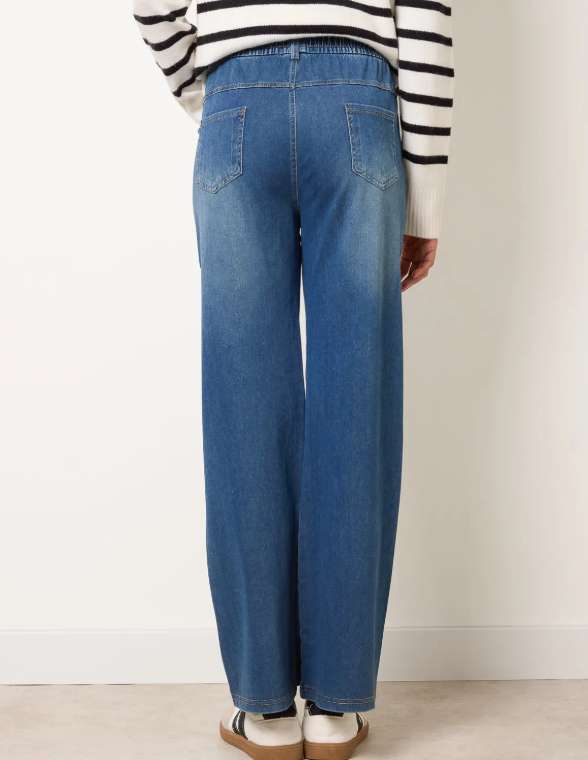 Elasticated Waist Jeans With Tie
