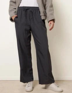 Elasticated Waist Pinstripe Trousers