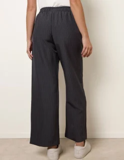 Elasticated Waist Pinstripe Trousers