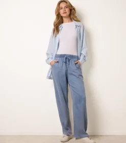 Elasticated Waist Wide Leg Jeans