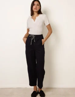 Elastic Waist Drawstring Trousers