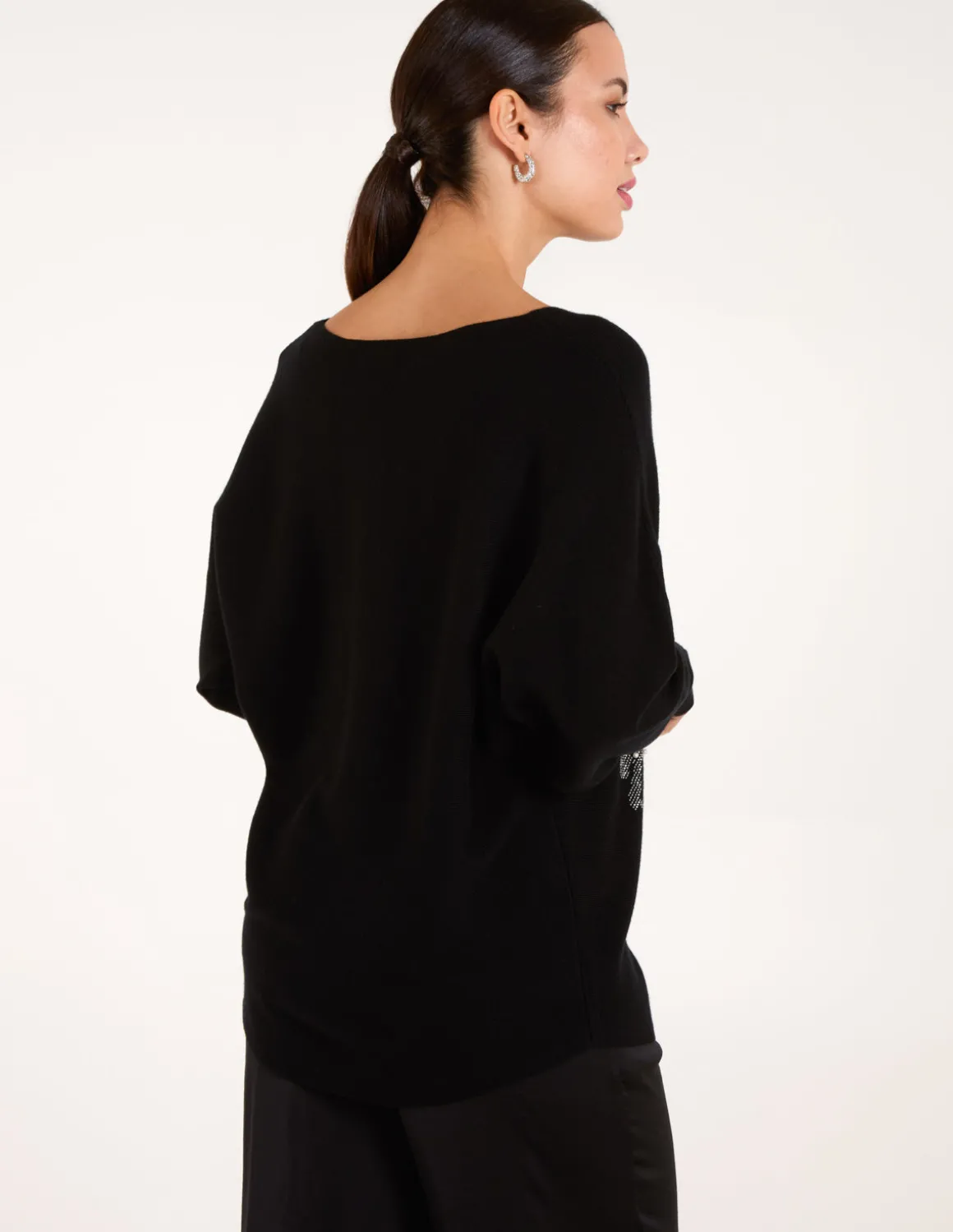 Embellished Bows Knitted Jumper