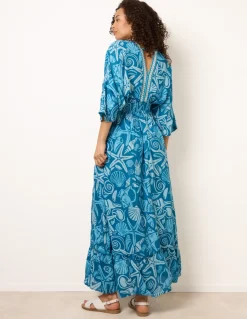 Embellished Kimono Style V Front Dress