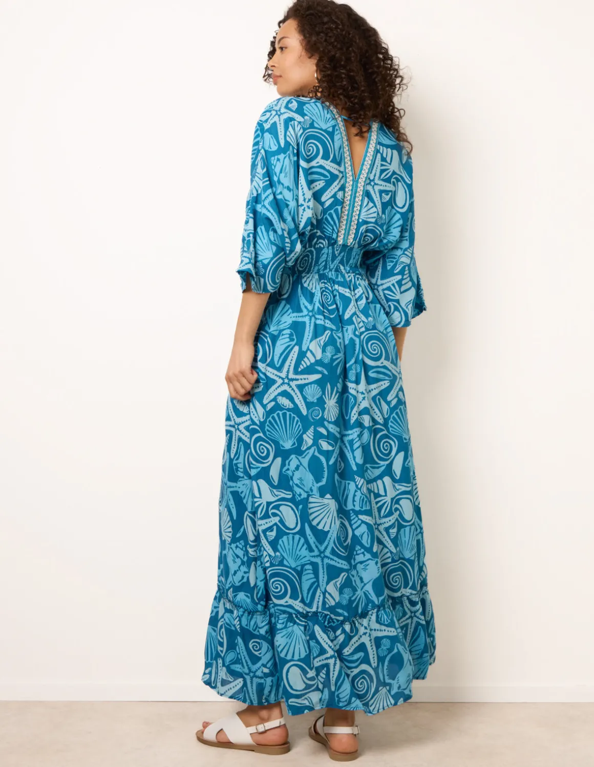 Embellished Kimono Style V Front Dress