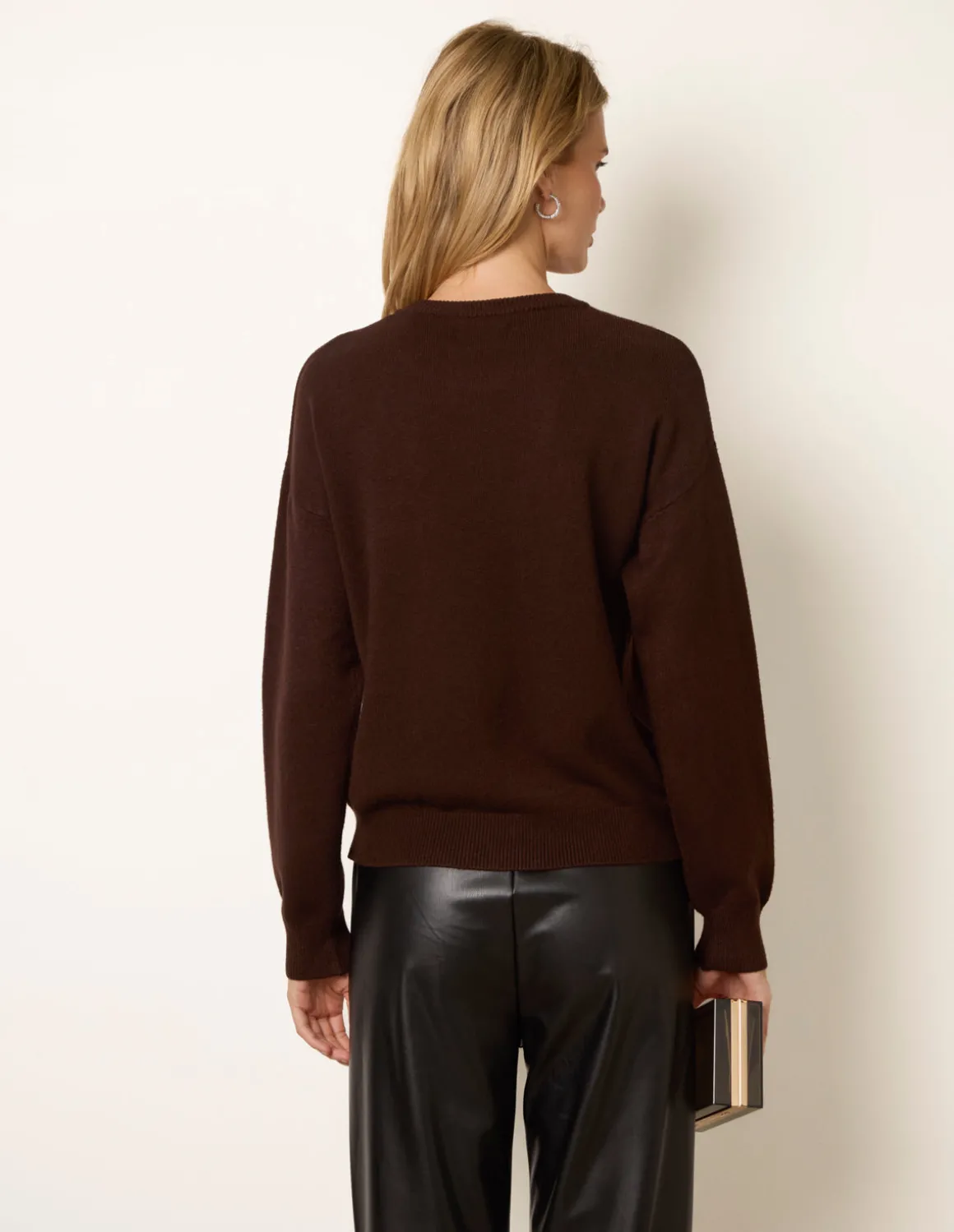 Embellished Neck Knit Jumper