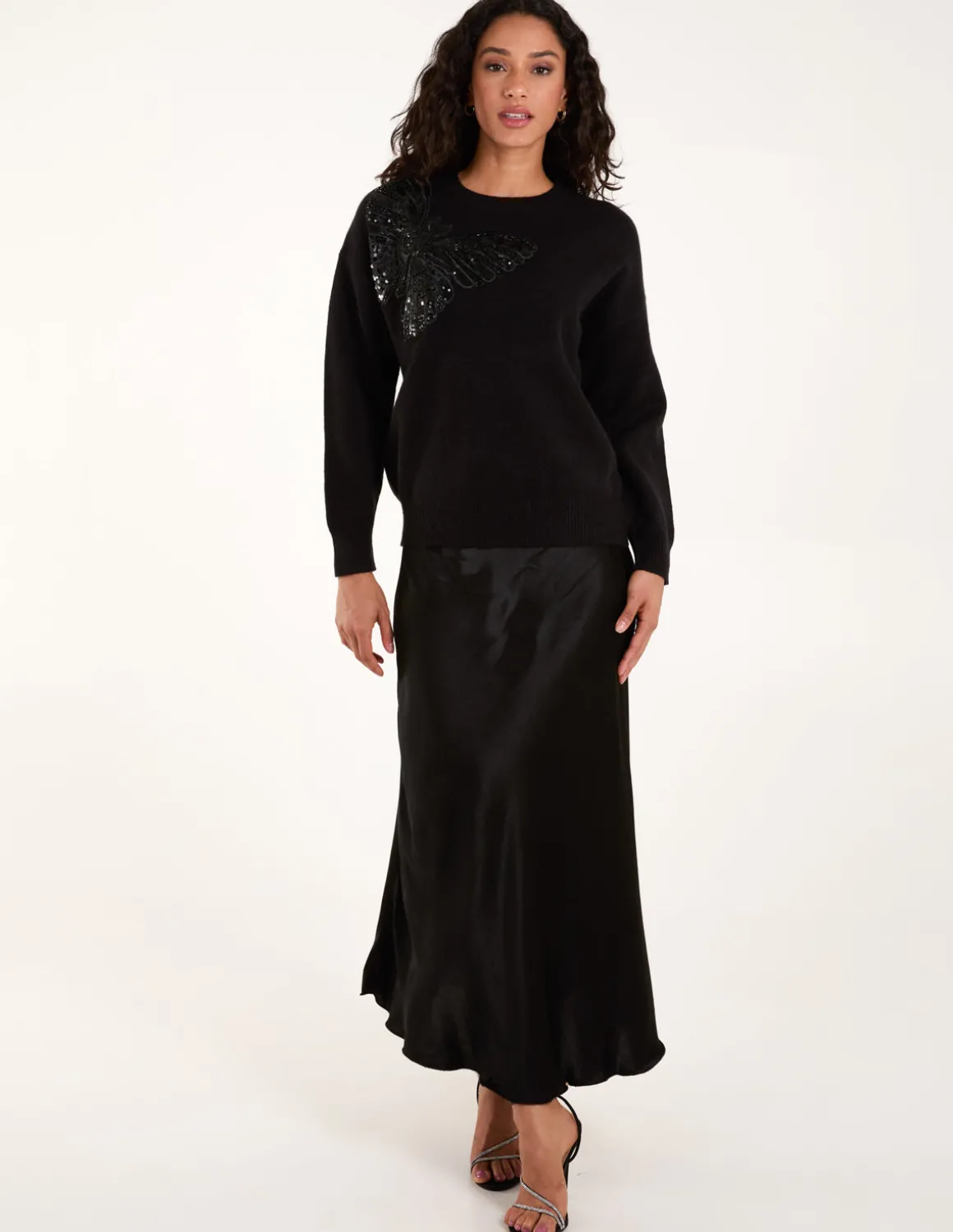 Embellished Sequin Butterfly Jumper