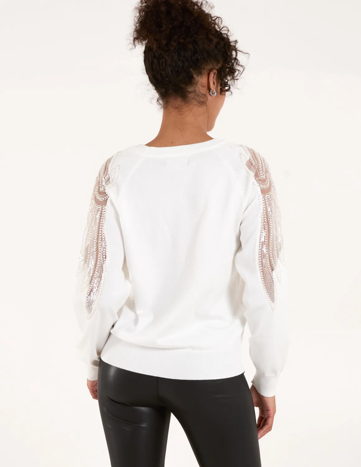 Embellished Sleeve Jumper