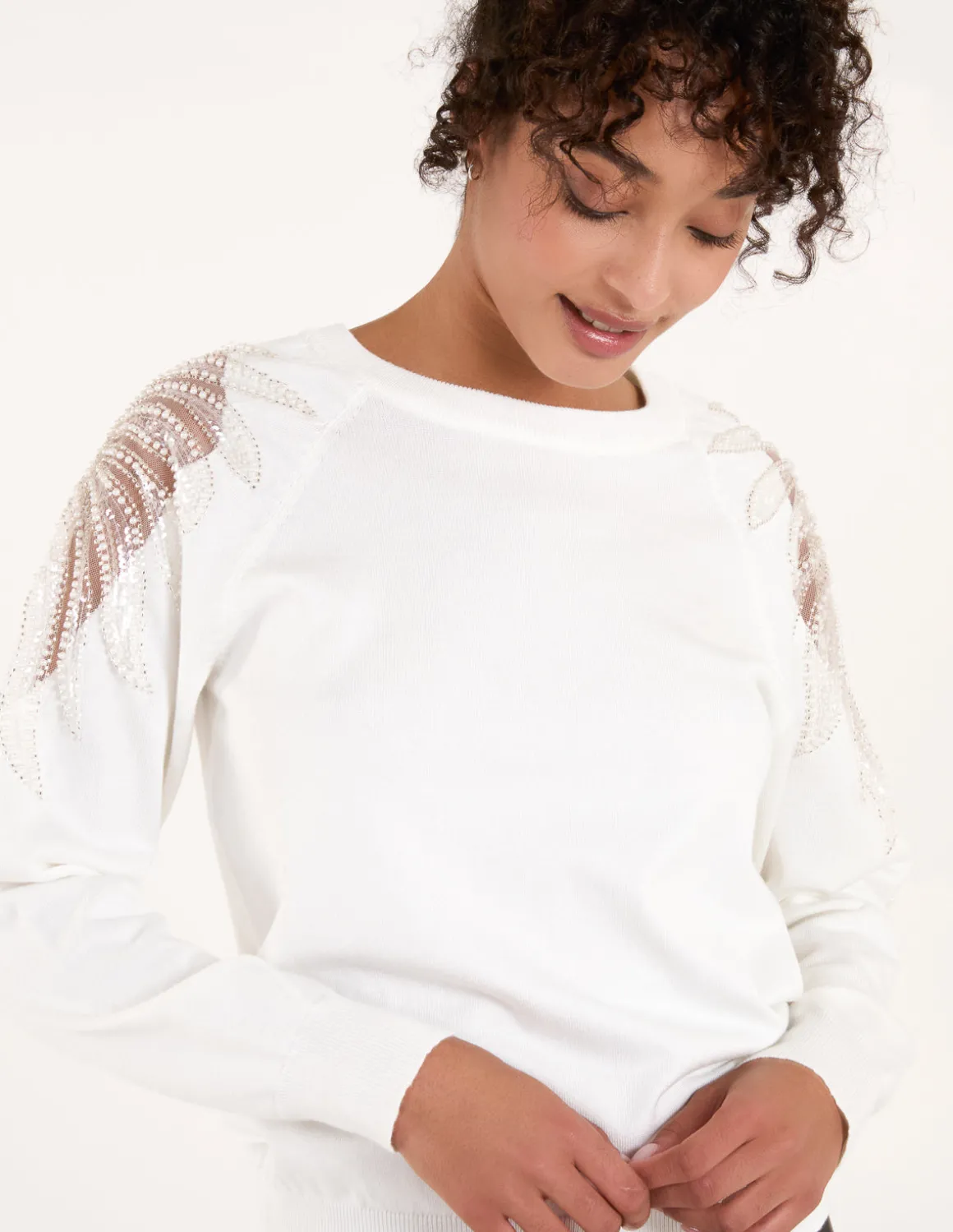 Embellished Sleeve Jumper