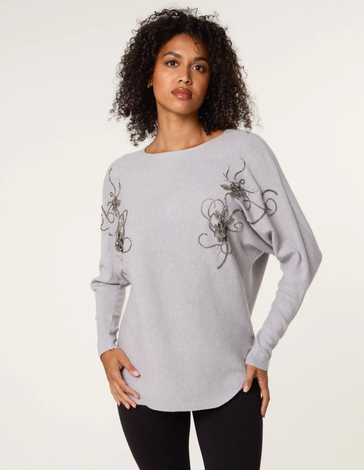Embroidered Long Sleeve Jumper