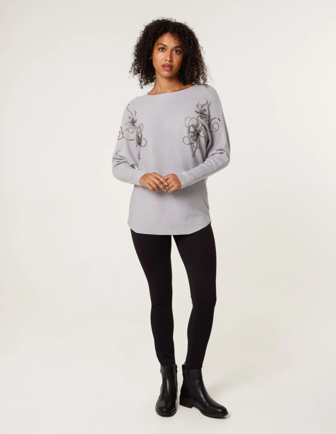 Embroidered Long Sleeve Jumper