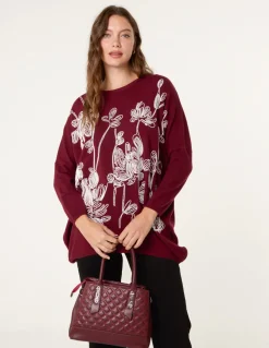 Embroidered Round Neck Jumper