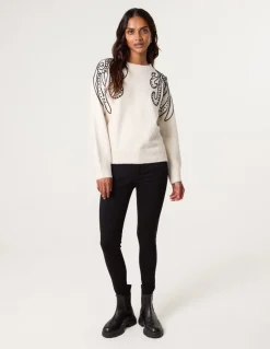 Embroidery Shoulder Detailing Jumper