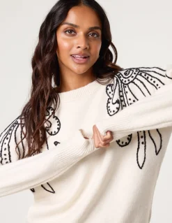 Embroidery Shoulder Detailing Jumper