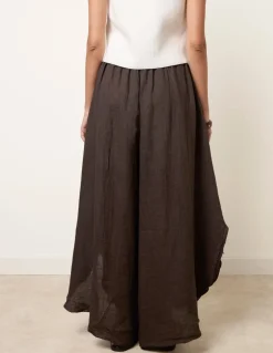 Extreme Wide Leg Linen Trousers