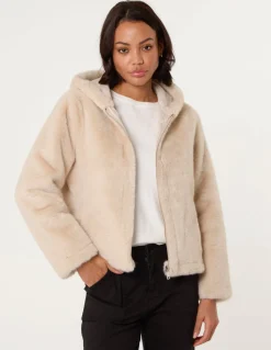 Faux Fur Hooded Jacket