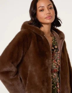 Faux Fur Hooded Jacket