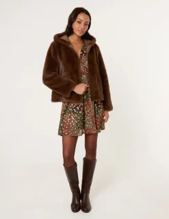 Faux Fur Hooded Jacket