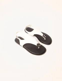 Faux Leather Metal Detail Sandals