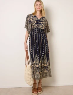 Floral Border Design Dress