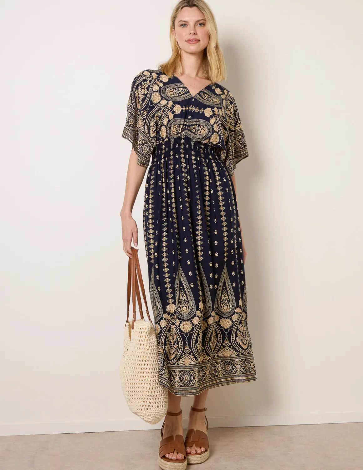 Floral Border Design Dress
