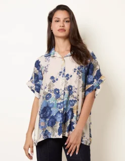 Floral Button Front Shirt