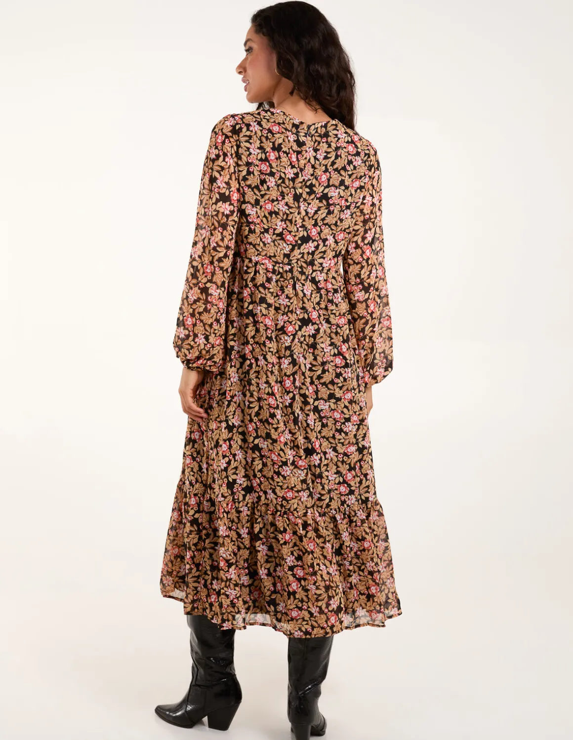 Floral Button Through Midi Dress