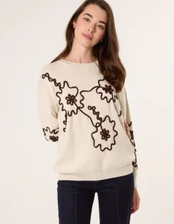 Floral Embroidery Detailed Jumper