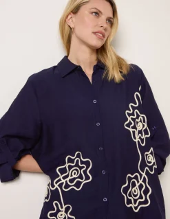 Floral Embroidery Shirt