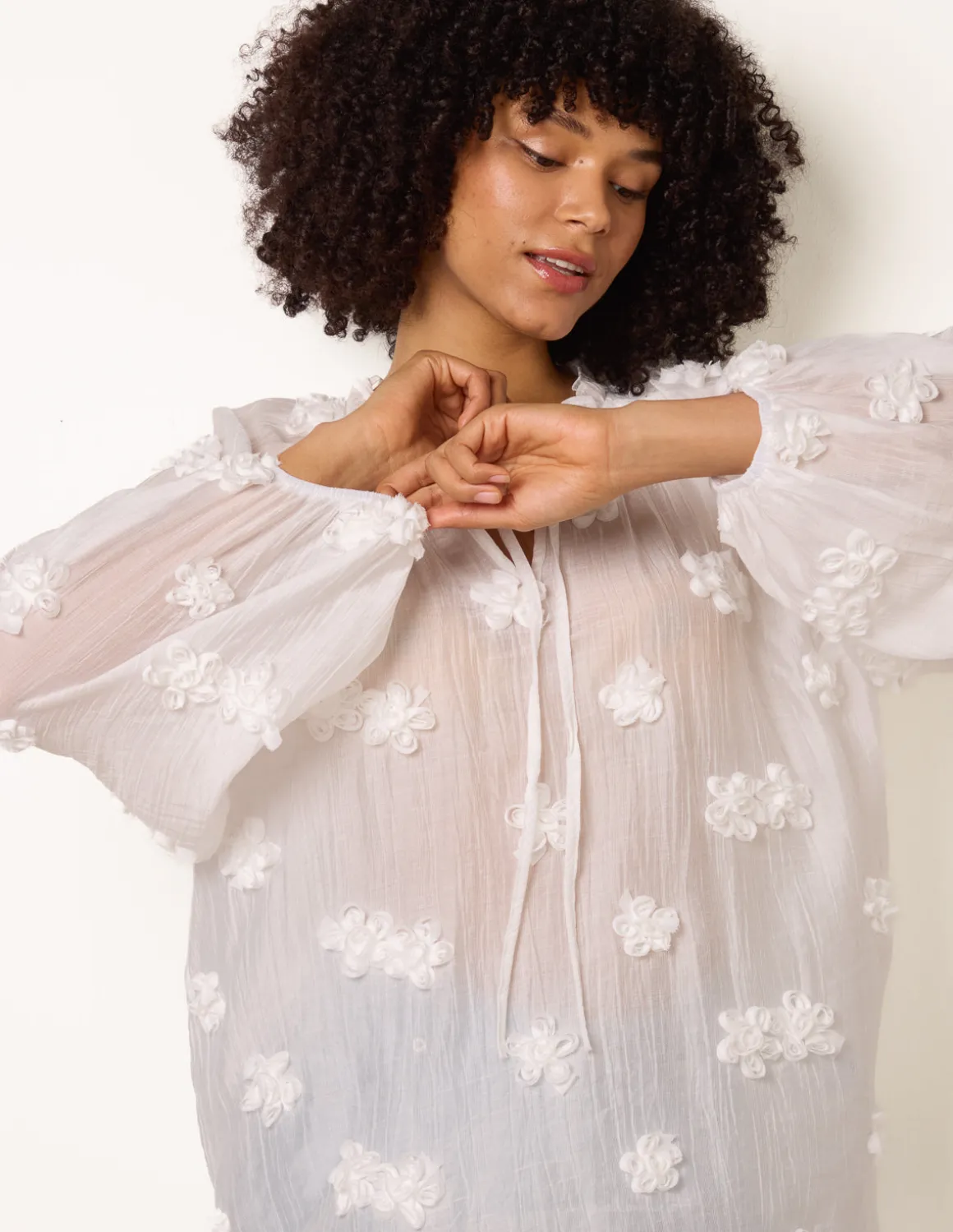 Floral Embroidery Top