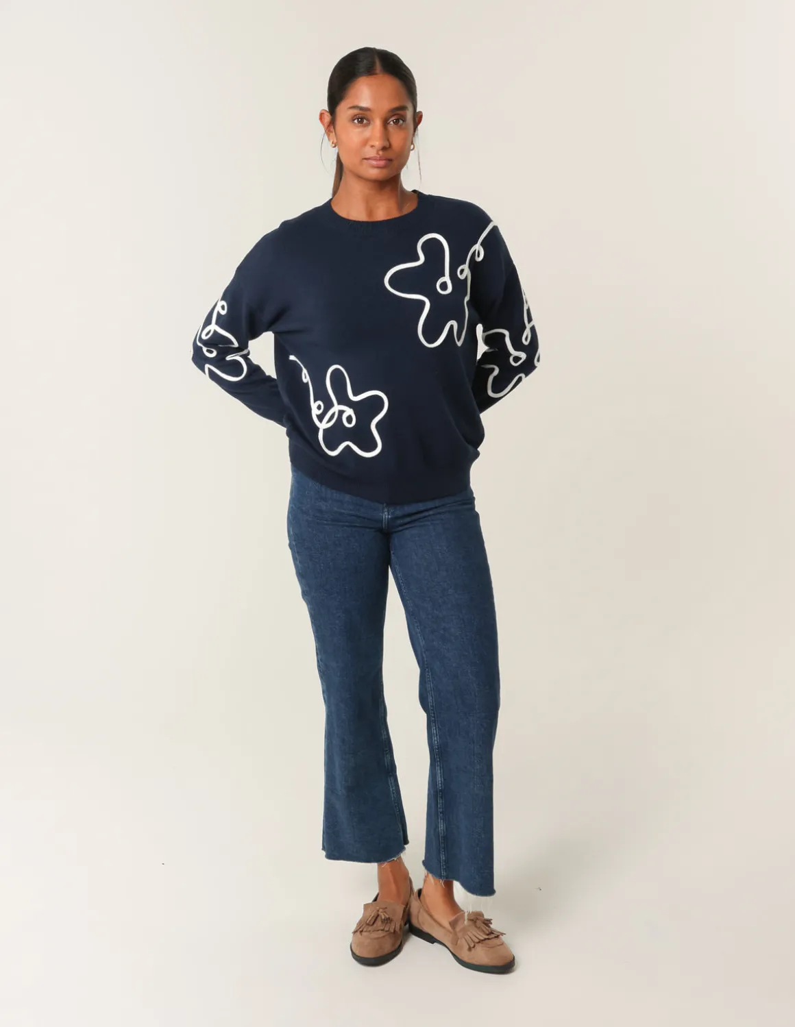 Floral Pattern Sweater