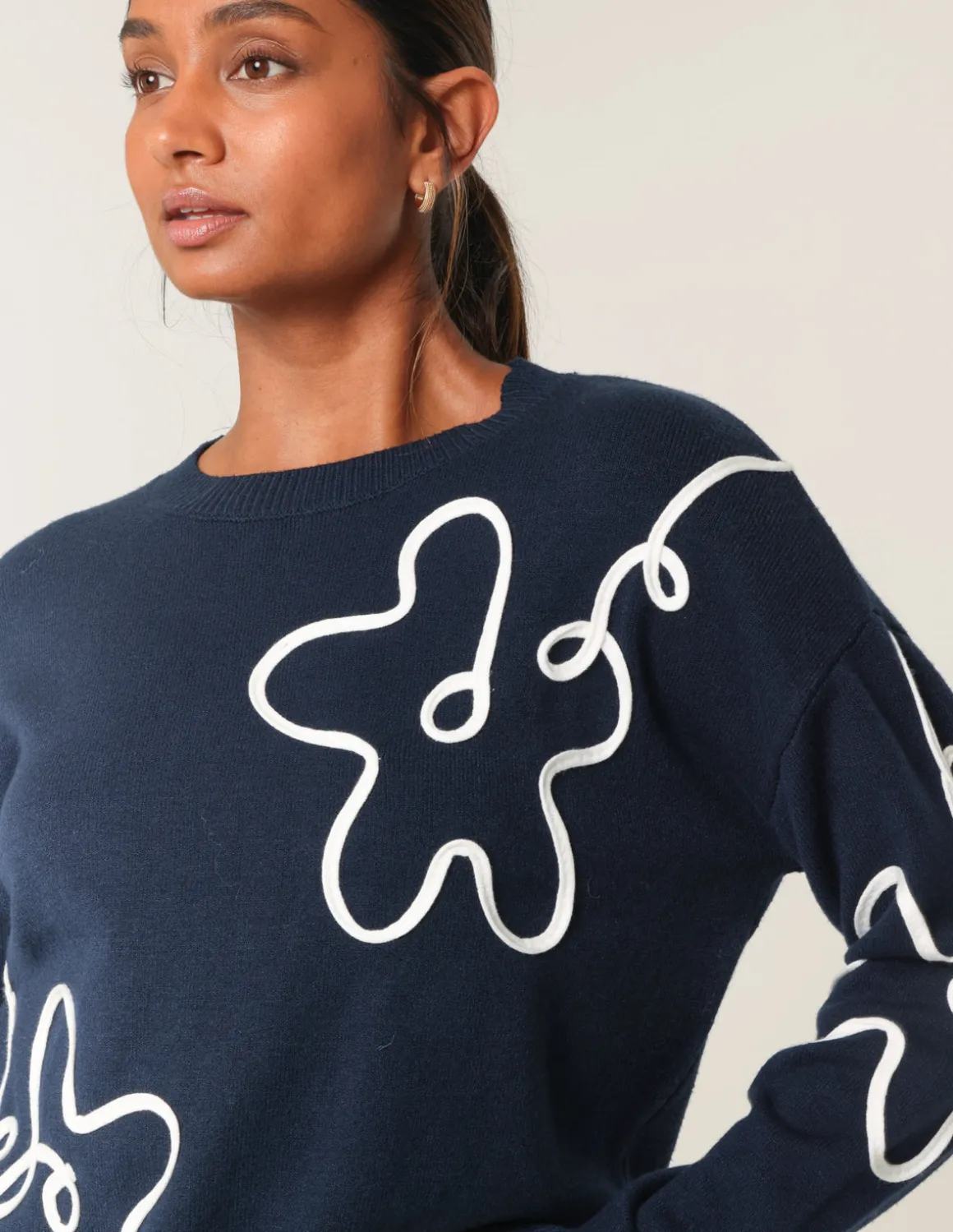 Floral Pattern Sweater