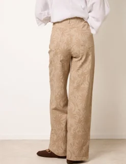 Floral Printed Flared Jeans
