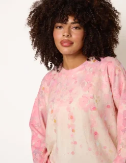 Floral Printed Jumper with Disc Sequin Detailing