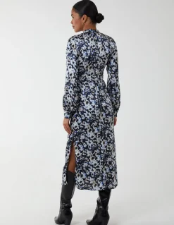 Floral Print High Neck Dress
