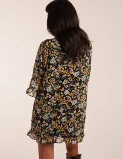Floral Raglan Sleeve Tunic Dress