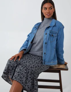 Floral Tiered Midi Skirt