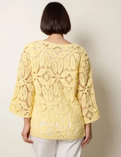 Flower Crochet Long Sleeve Top