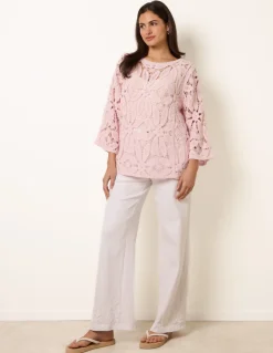 Flower Crochet Long Sleeve Top