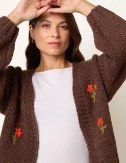 Flower Embroidery Detailed Cardigan