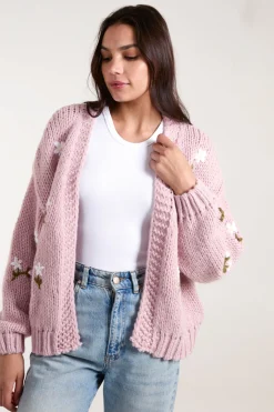 Flower Embroidery Detailed Cardigan