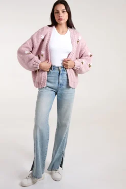 Flower Embroidery Detailed Cardigan