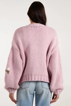 Flower Embroidery Detailed Cardigan