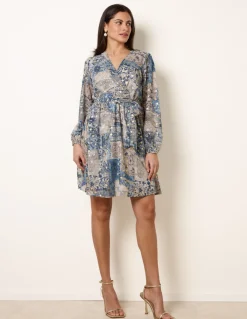 Foil Patchwork Mini Dress
