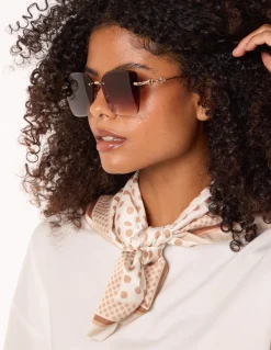 Frameless Oversized Sunglasses