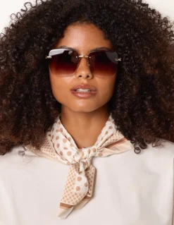 Frameless Oversized Sunglasses