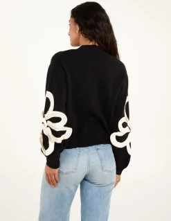Frill Flower Knit Jumper