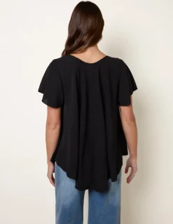 Frill Sleeve V Top